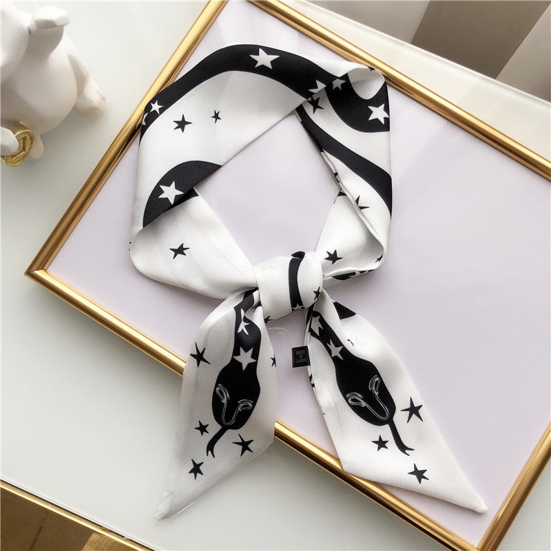 Spring and autumn long silk scarf