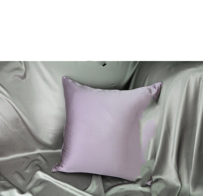 Silk Cushion For Leaning On  Living Room Pure Color Pillow Case