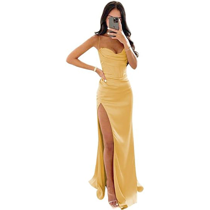 Celeste Noir Camisole Gown
