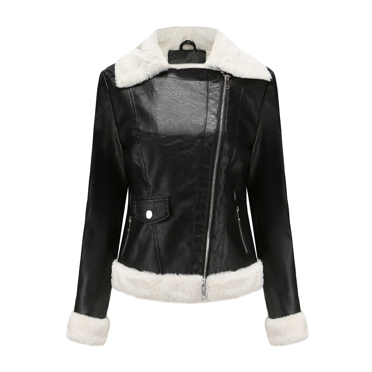 EuroLuxe Fleece Leather Jacket