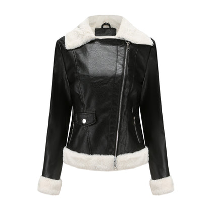 EuroLuxe Fleece Leather Jacket