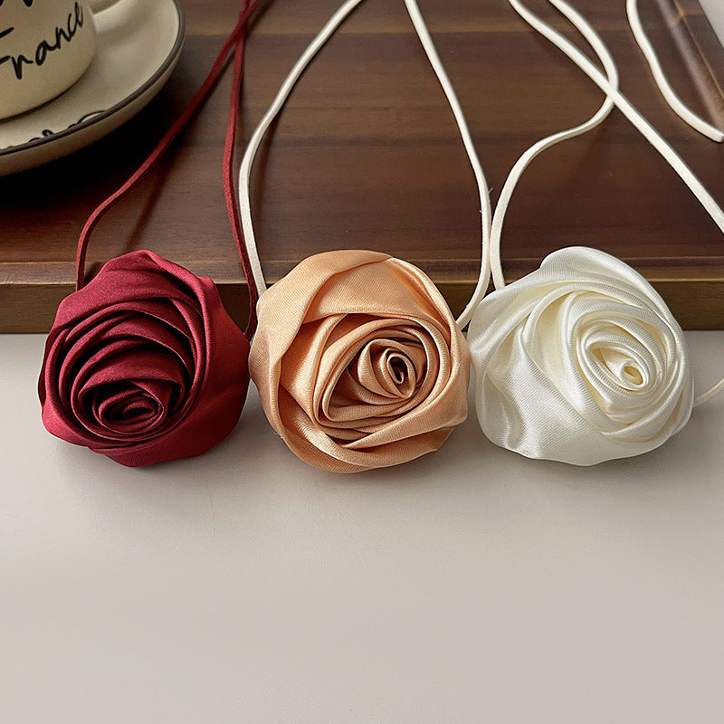 Handmade Collar Wrist Flower Silk