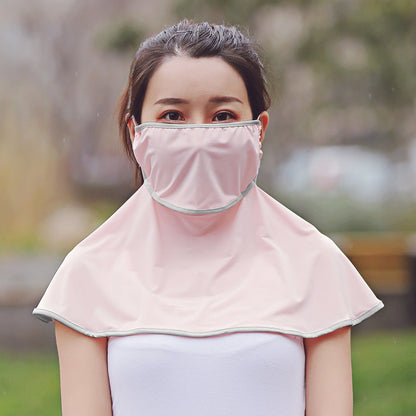 Sunscreen ice silk drinking mask women