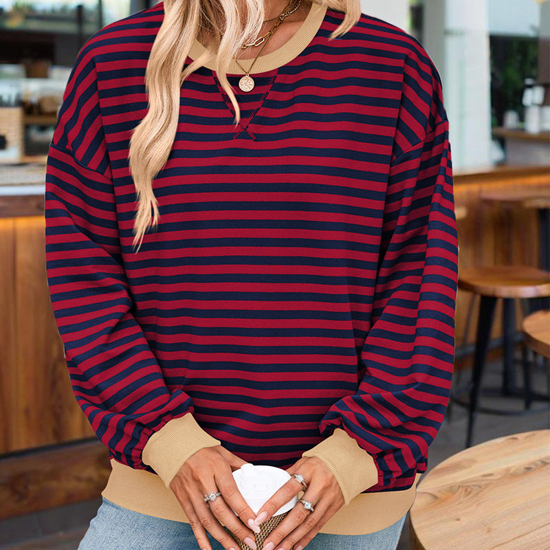 StripeEase Knit Sweatshirt