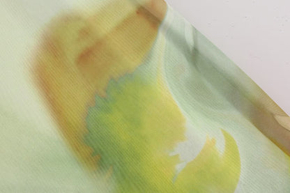 Laminated Decoration Printed Silk Net Dress
