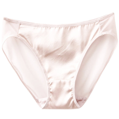 Knitted Mid-waist Silk Satin Mesh Mulberry Silk Underwear