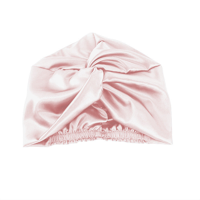 Seamless Silk Double-layer Cross Nightcap