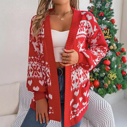 Yuletide Charm Knit Cardigan