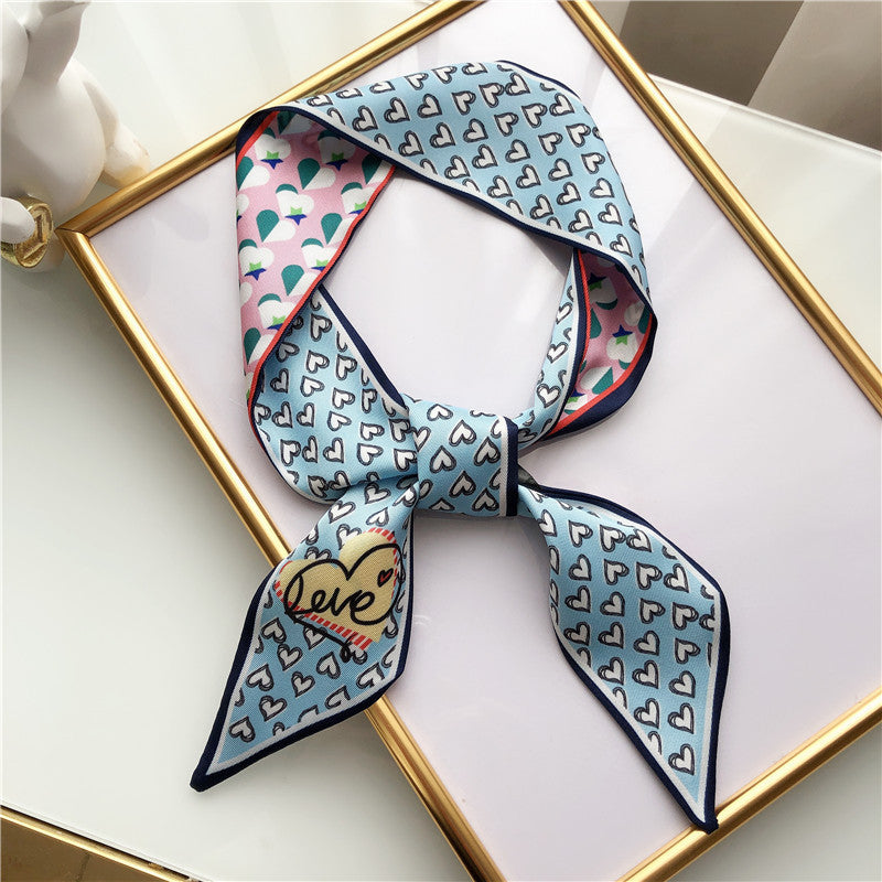 Spring and autumn long silk scarf