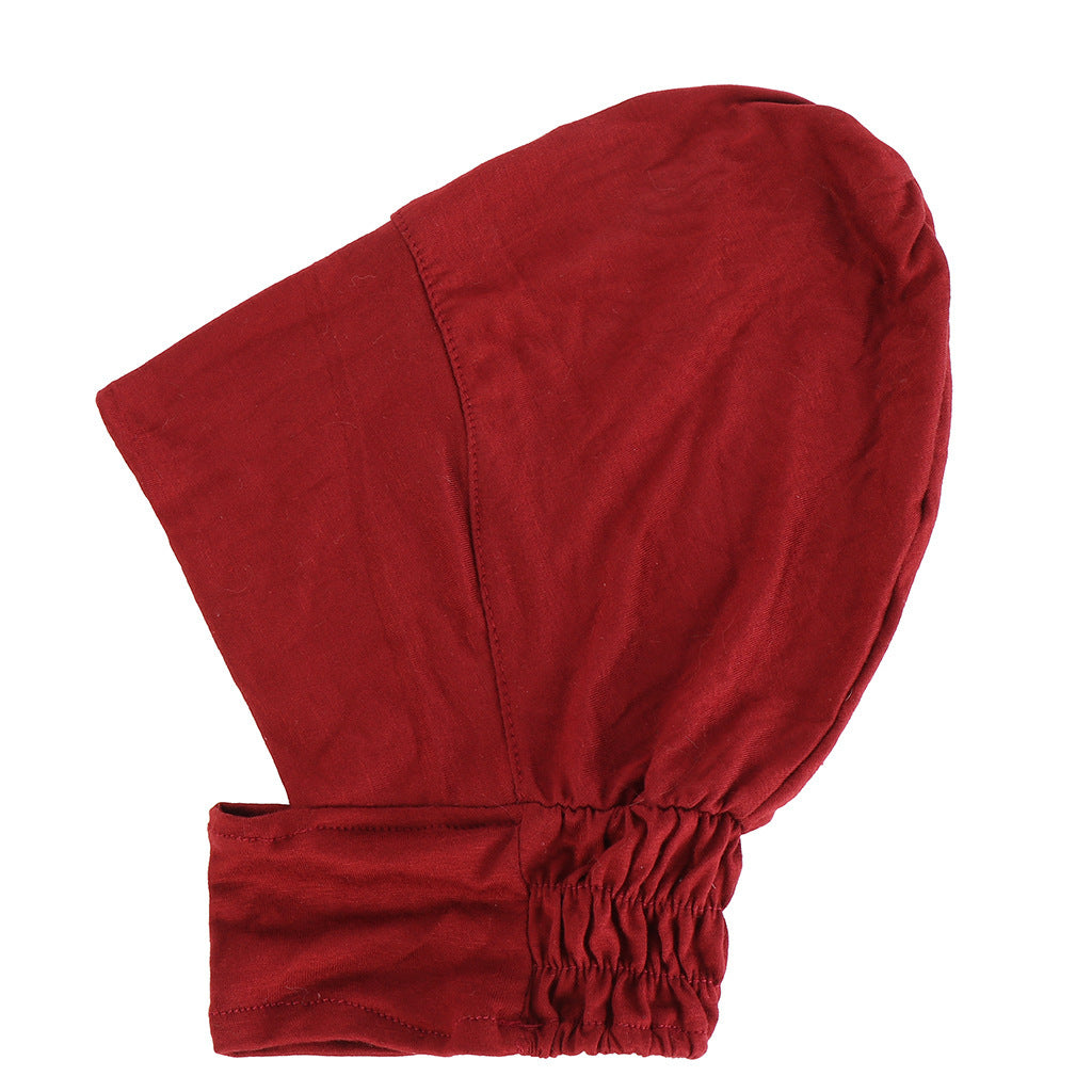 Solid Color Elastic Silk Cotton Four Season Pullover Hat