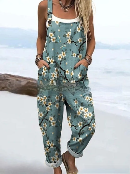 BlossomVerve™ Floral Jumpsuit