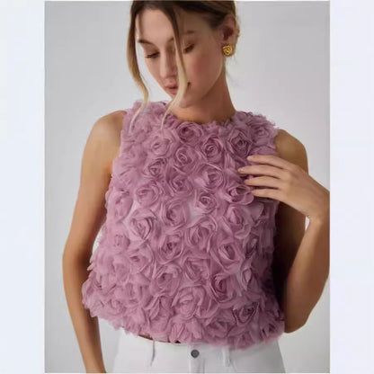 Rosé Bloom Sculpted Top