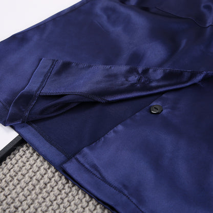 New Blue Silk Trousers Home Service