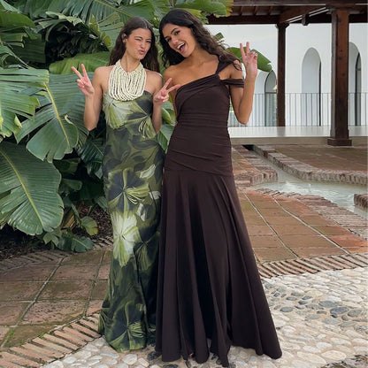Solstice Elegance Cold-Shoulder Dress