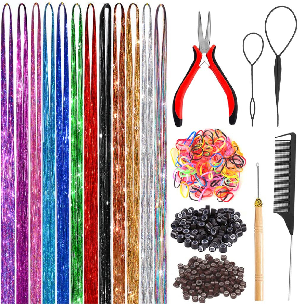 Colorful Silk Pet Silk Color Wig Set Suit
