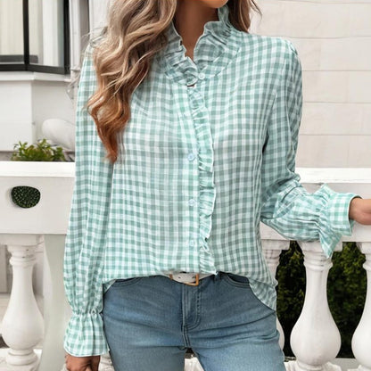 Amelisse RuffleCheck Shirt