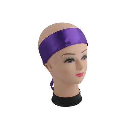 Wig, Turban, Satin Cloth, Long Scarf, Long Ribbon, Silk Hairband, Headband, Headband