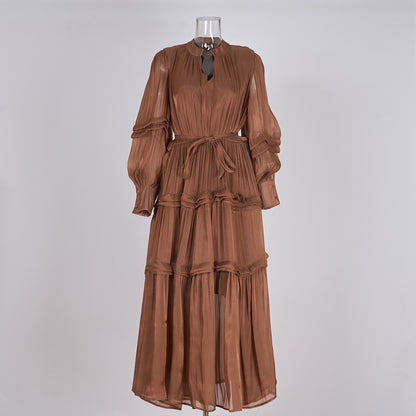 Celestara Silk Pleat Gown