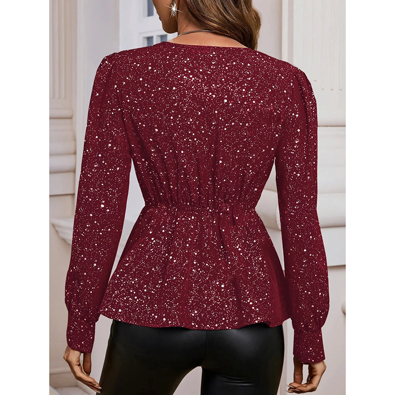 LustraGleam Asymmetrical Party Top