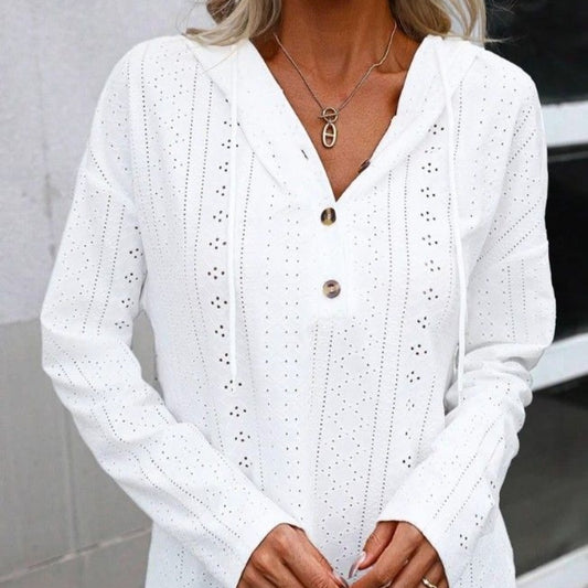 AutumnWhisper Hollow Knit Sweater