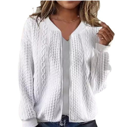 EleganceWeave Jacquard Short Coat