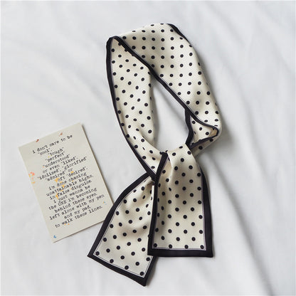 Simple temperament double satin silk scarf
