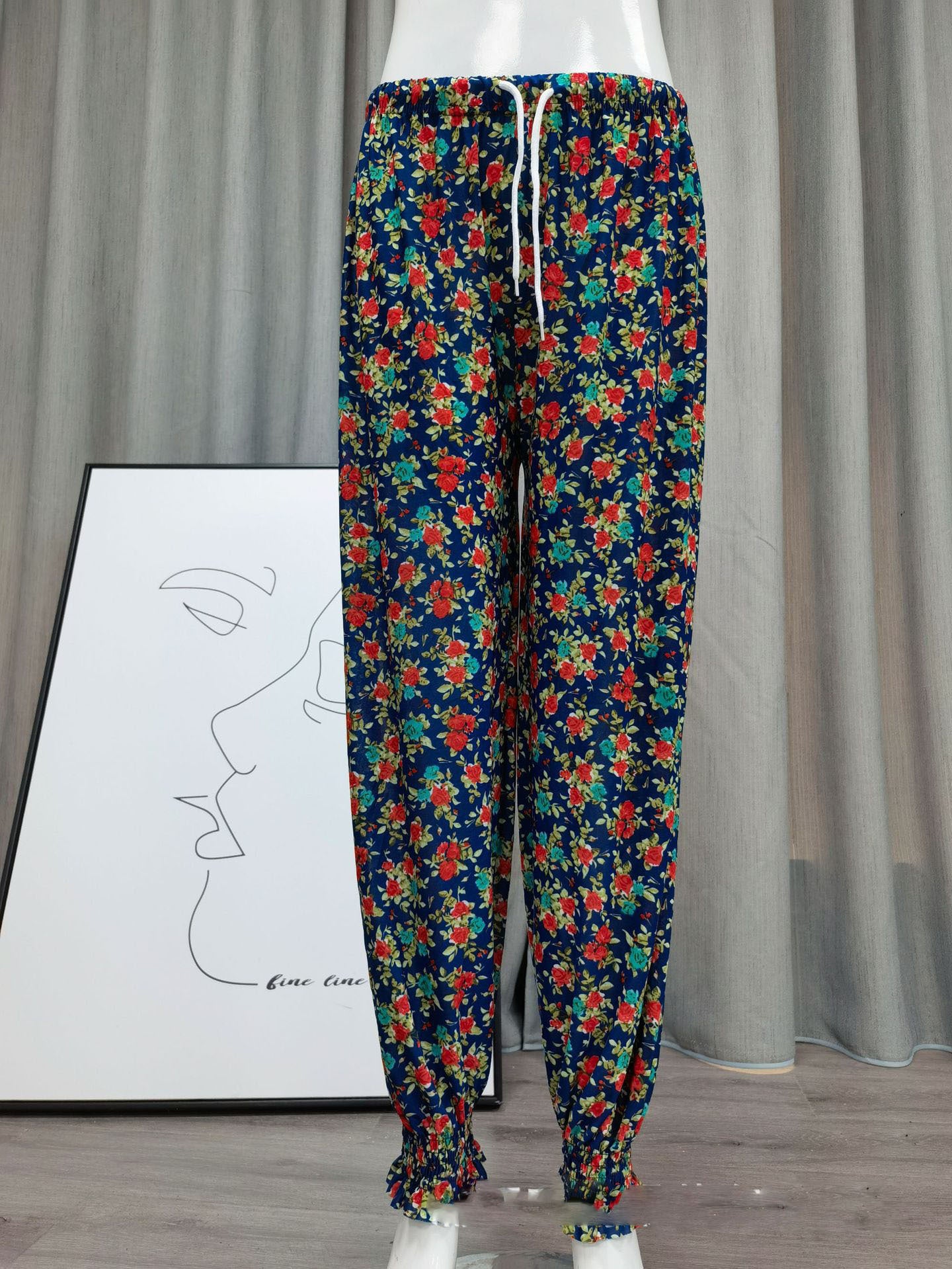 Icy Silk Loose Drawstring High Waist Bloomers