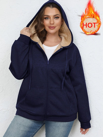PlushEase Zipper Hoodie Coat
