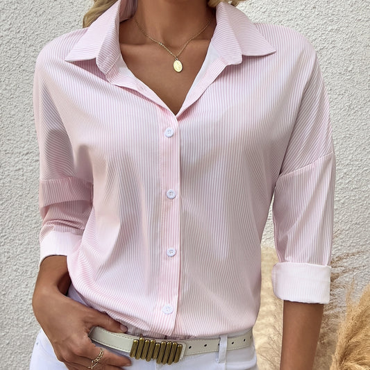 Savannah Lines Striped Lapel Shirt