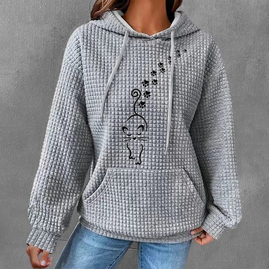 WaffleWeave Patchwork Hoodie