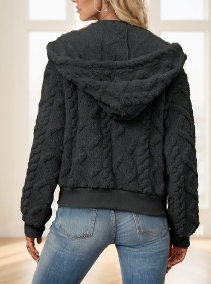 SnugRush Zip Teddy Hoodie