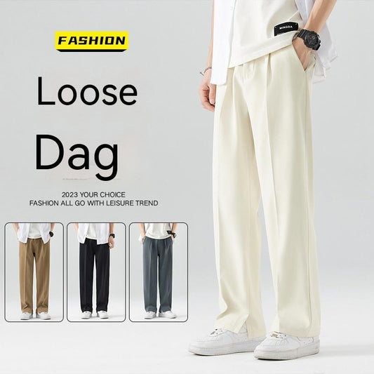Men's Ice Silk Cool Casual Draping Suit Pants