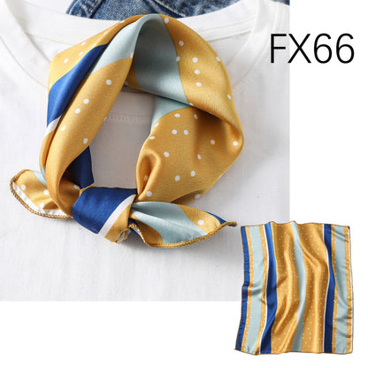 Small Square Scarf Women's Silk Scarf Decorative Scarf
