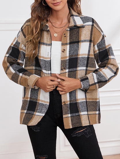 PlaidÉlan™ Wool Cardigan Coat
