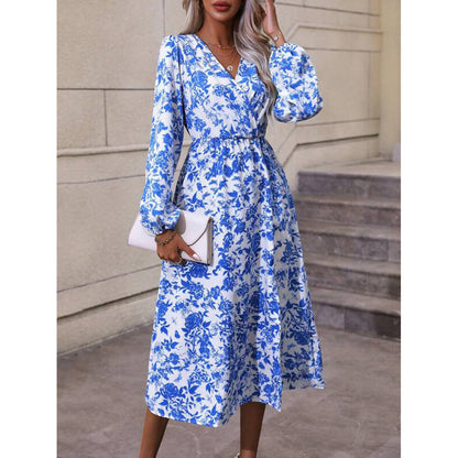 BloomVera Lace-Up Midi Dress