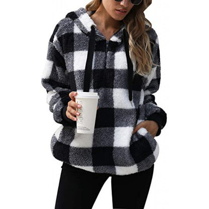 PlaidHaven Plush Hoodie