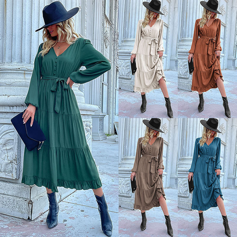 Elowen Drape Long Sleeve Dress