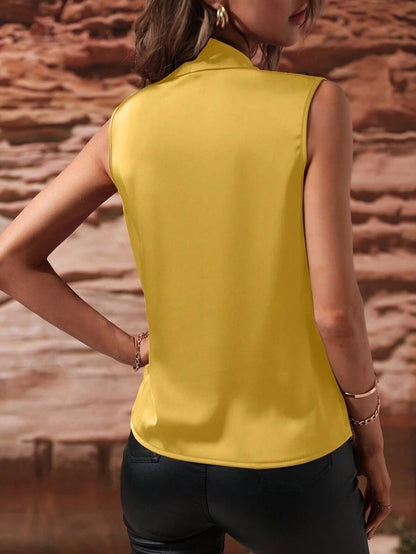 Aurelia Satin Pleat Top