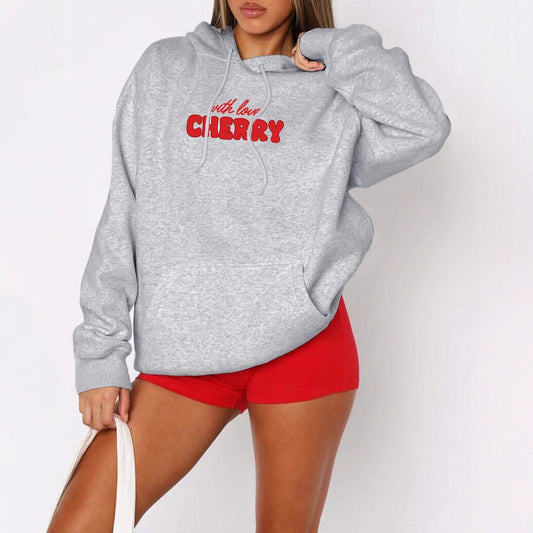 UrbanLex Hooded Letter-Print Pullover