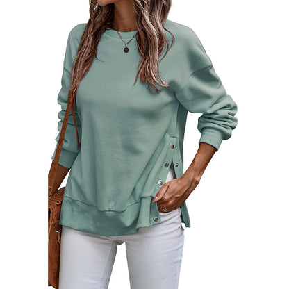 EaseLuxe Relaxed Slit Pullover