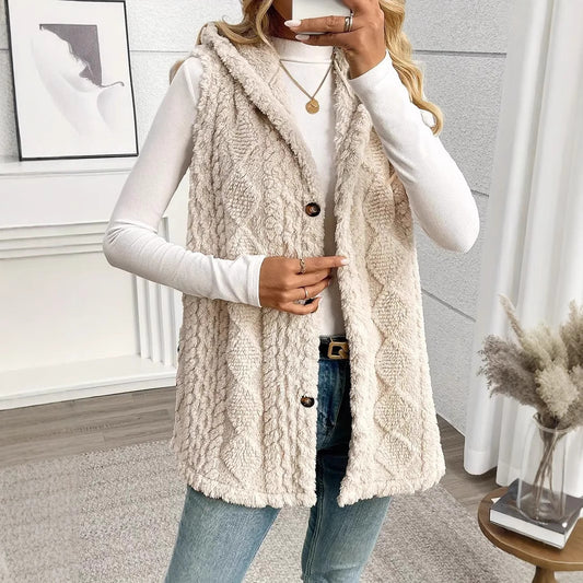 PlushHaven Reversible Hooded Vest