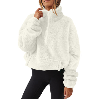 VelourEase Half-Zip Sweater