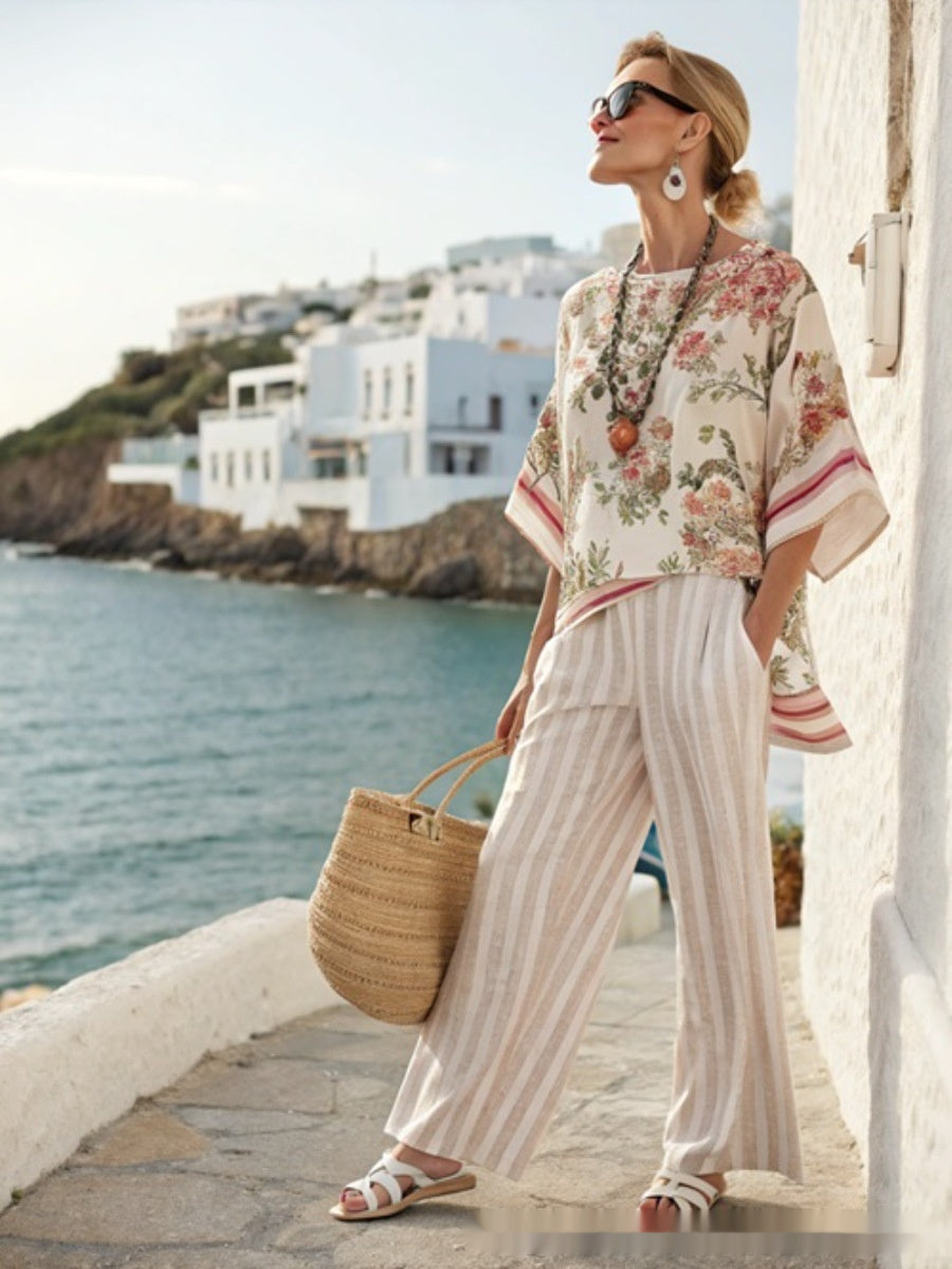 Coastal Rhythm Striped Set