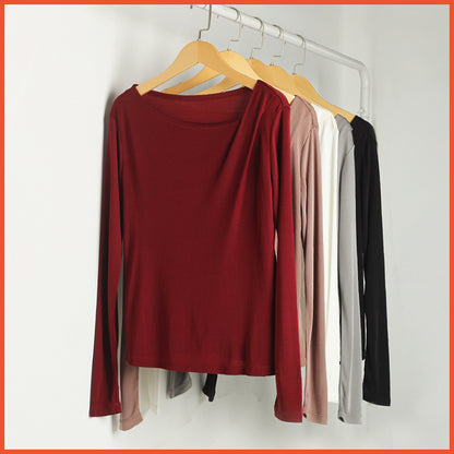 Women's Silk Long-sleeved Bottoming Shirt