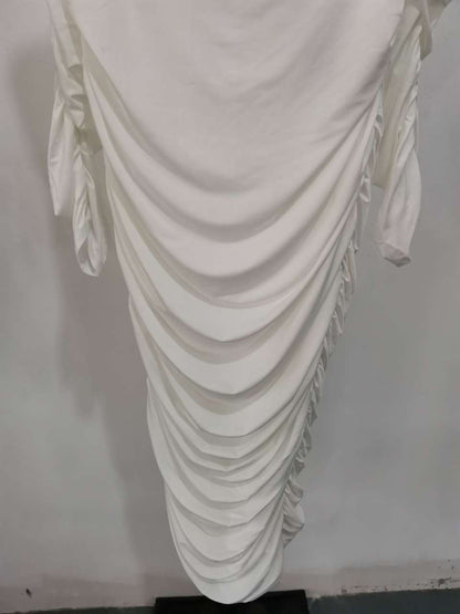 Ice Silk Evening Dress Mid-length Summer Party