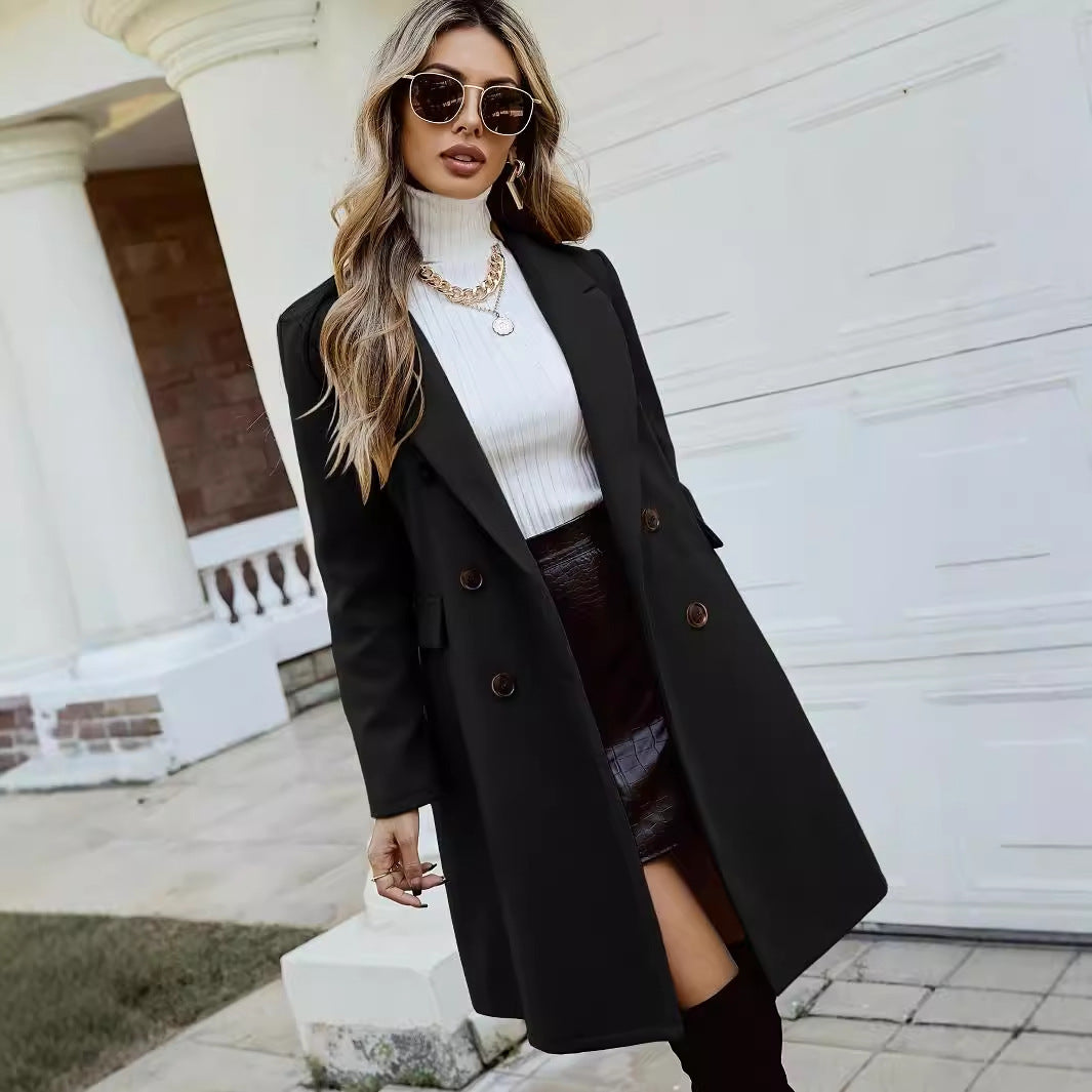 Elegra™ Double-Breasted Wool Coat