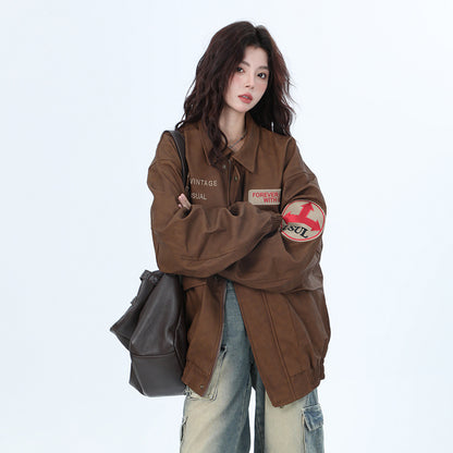 Maillard American Pilot Quilted Leather Coat Women