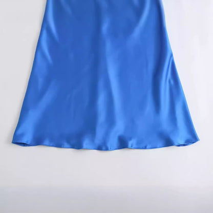 Women's Spring Clothing Casual Underwear Silk Satin Texture Dress