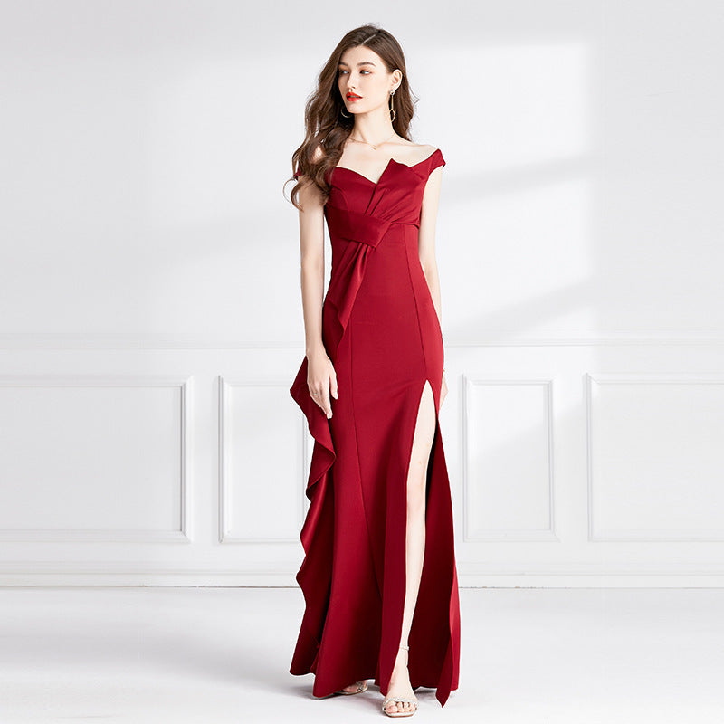 Crimson Solstice Gown