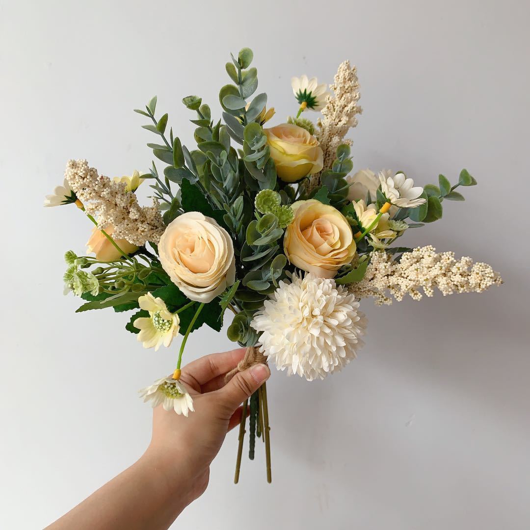 Handwritten Bouquet Decoration Artificial Flower Silk